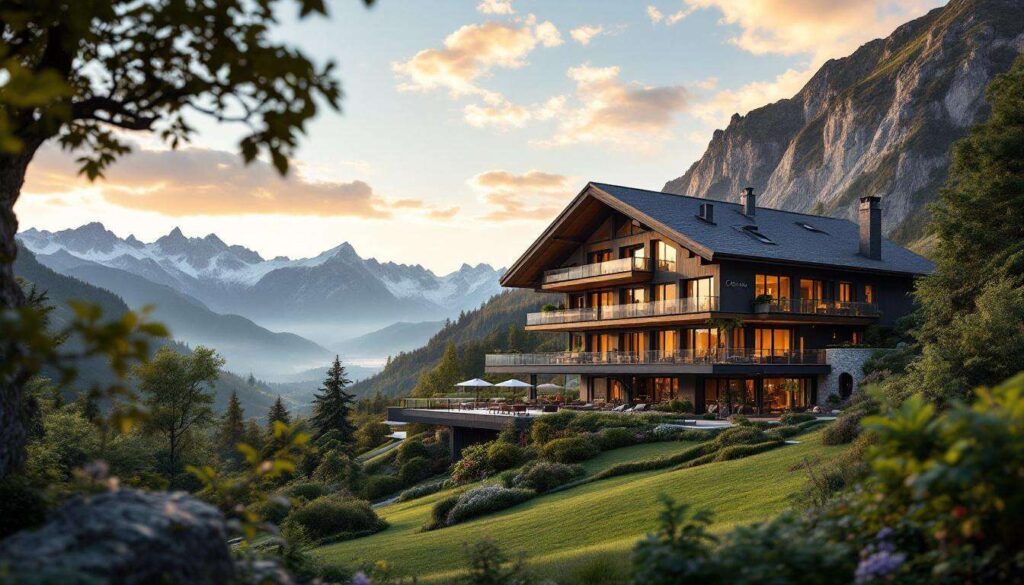 Dans le mythique village de Sils-Maria, en Suisse, l’hôtel Chesa Marchetta marie art et art de vivre
