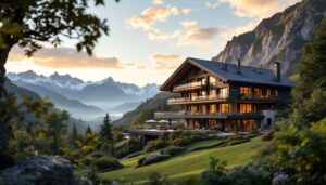 Dans le mythique village de Sils-Maria, en Suisse, l’hôtel Chesa Marchetta marie art et art de vivre
