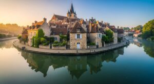 À moins de 2h de Paris, ce village médiéval entouré d’eau figure parmi les plus beaux de France